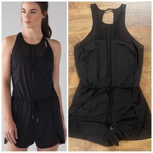 Lululemon Black Revitalize Sleeveless Romper Size 4